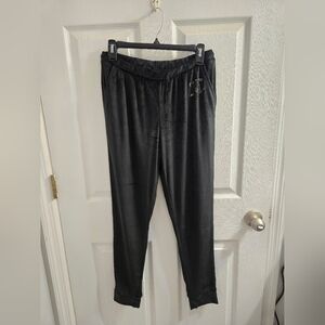 Juicy Couture Y2K Black Velour Sweatpants Lounge Women’s Size Medium